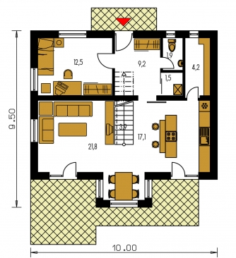 Floor plan of ground floor - KLASSIK 167
